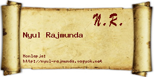 Nyul Rajmunda névjegykártya